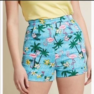 Collectif x ModCloth Flamingo Shorts
